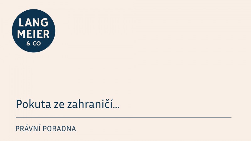 Pokuta ze zahraničí