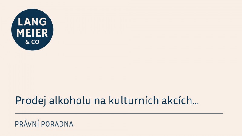Prodej alkoholu na kulturních akcích