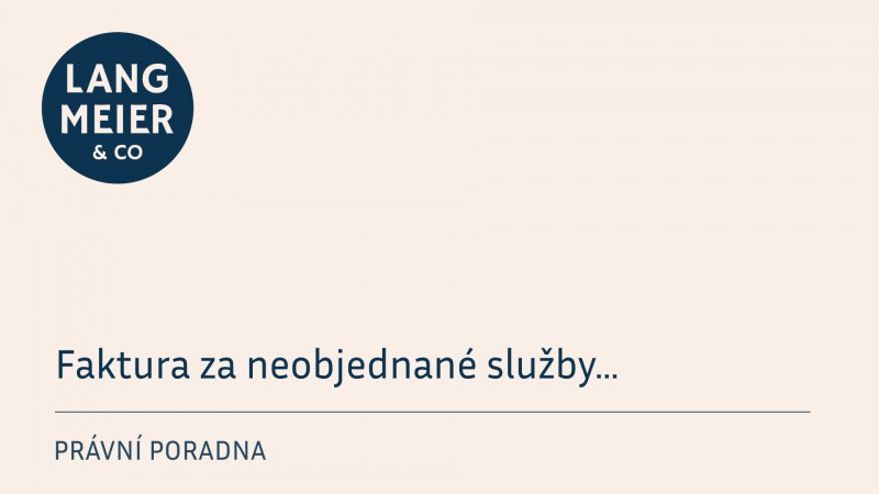 Faktura za neobjednané služby